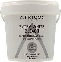 Осветляющая пудра Экстрабелый блондеран Advanced Extra White Bleach Powder Atricos, 500 мл