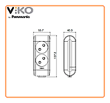 Колодка для подовжувача VIKO by Panasonic Multi-Let 2 гнізда, фото 3
