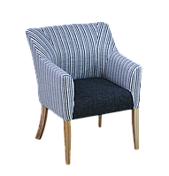 Кресло для кафе Malyur мягкое на деревянных ножках с подлокотниками (Megastyle ТМ)