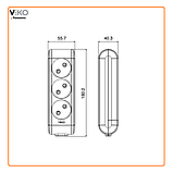 Колодка для подовжувача VIKO by Panasonic Multi-Let 3 гнізда, фото 2