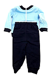 Спортивний костюм 0, 3 місяці Туреччина трикотажний для новонародженого хлопчика блакитний (КДНМ70), фото 2