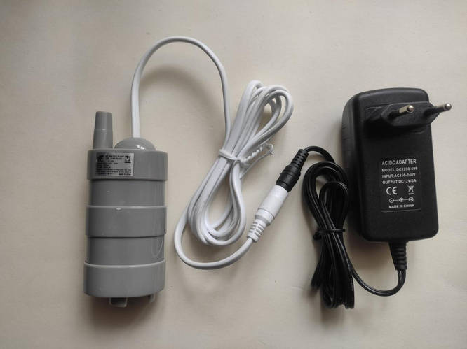 Насос погружной для воды JT550 12В 1000 л/час помпа + блок питания 12V ...
