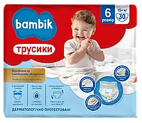 Подгузники трусики для детей Bambik 6 Junior Extra 15+ кг 30 шт