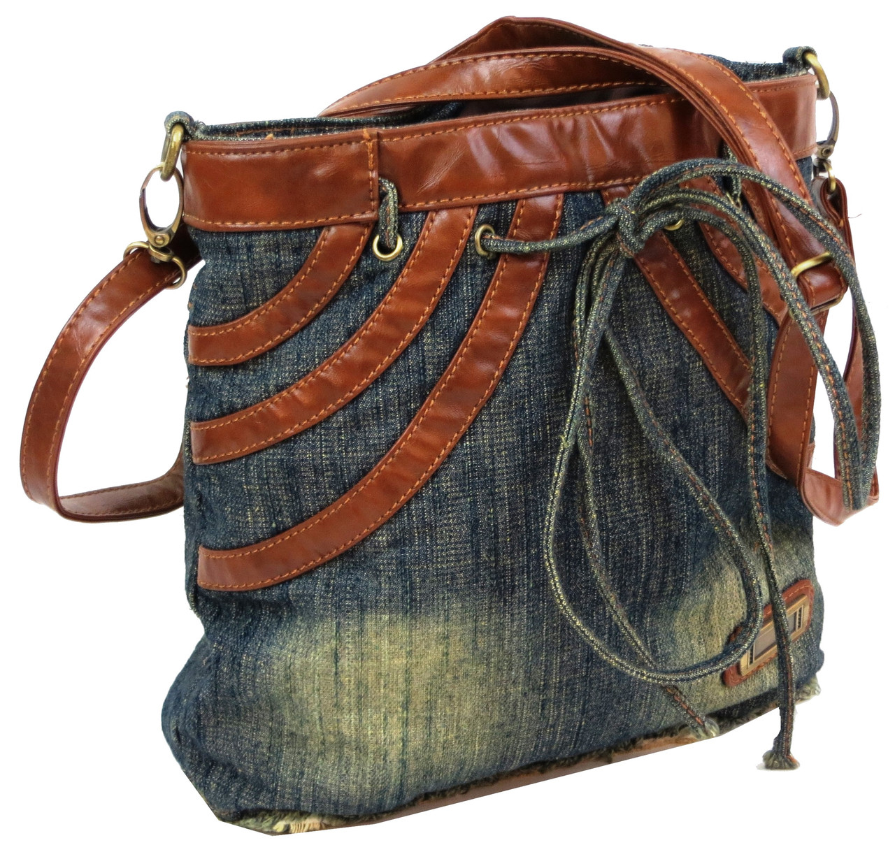 Джинсова Сумка buuba Fashion jeans bag темно-синя, фото 1