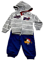 Спортивный костюм 6 месяцев Турция трикотажный для новорожденного мальчика серый (КДНМ82)