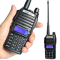 Рация Baofeng UV-82 до 10км (8W, 2000 мАч) + Гарнитура / Портативная радиостанция / Рация для охоты и рыбалки