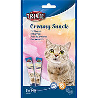 Жидкое лакомство Creamy Snack Shrimp для кошек Trixie (Трикси) 5 х 14 г