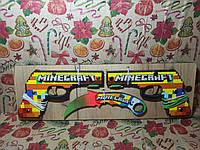 Детский набор оружия Майнкрафт Minecraft . Два пистолета стреляющие резинками и нож керамбит