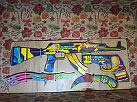 Детский набор Я украинец для стрельбы резинками .Автомат Пистолет +нож керамбит + нож бабочка