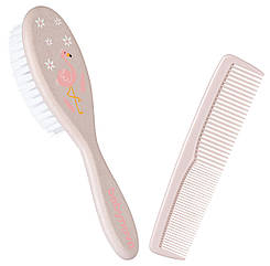Гребінець та щітка зі штучною щетиною для дівчинки Baby-Nova