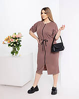 Удобное женское платье халат на молнии, выбор расцветок, большие размеры 48 - 58