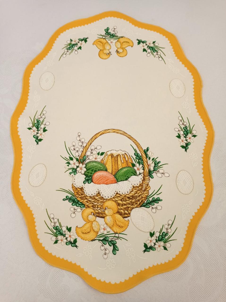 Серветка пасхальна 35х45 Print Easter Basket Yellow Cream