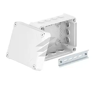 Коробка розподільча Т-серії з кабельними вводами з високою кришкою, 190х150х77, ІР66, ультрафіолетостійкий, ударостійкий поліпропі