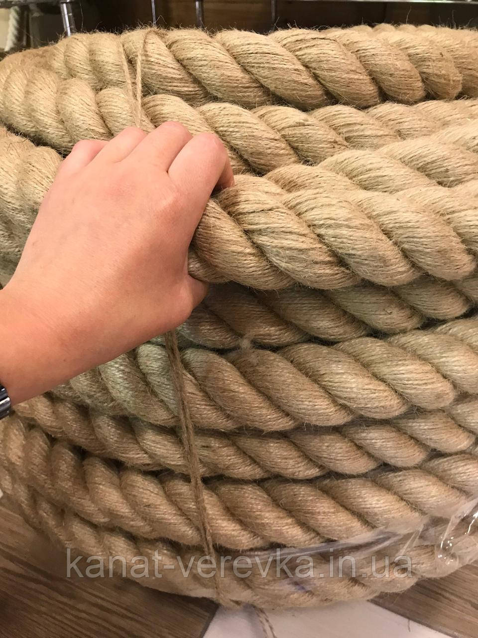35 мм - 50 м. Джутовий канат для декоративного оздоблення