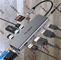 Док-станция TOTU USB Type-C Hub PRO (TT-HB013A) Новый