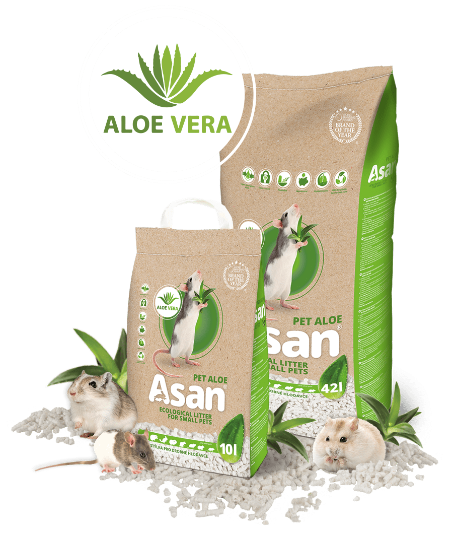Наповнювач туалету гризунів ASAN PET ALOE целюлоза 10 л/2 кг, фото 1