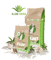 Наполнитель туалета для грызунов ASAN PET ALOE целюлоза 10 л/2 кг