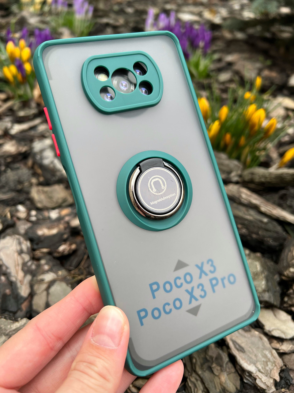 Протиударний чохол GKK LikGus Magnetic Ring з підставкою для Xiaomi Poco X3 / X3 Pro Green