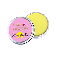 Паста для моделирования формы бровей Neon Yellow brow paste Nikk Mole, 15 г