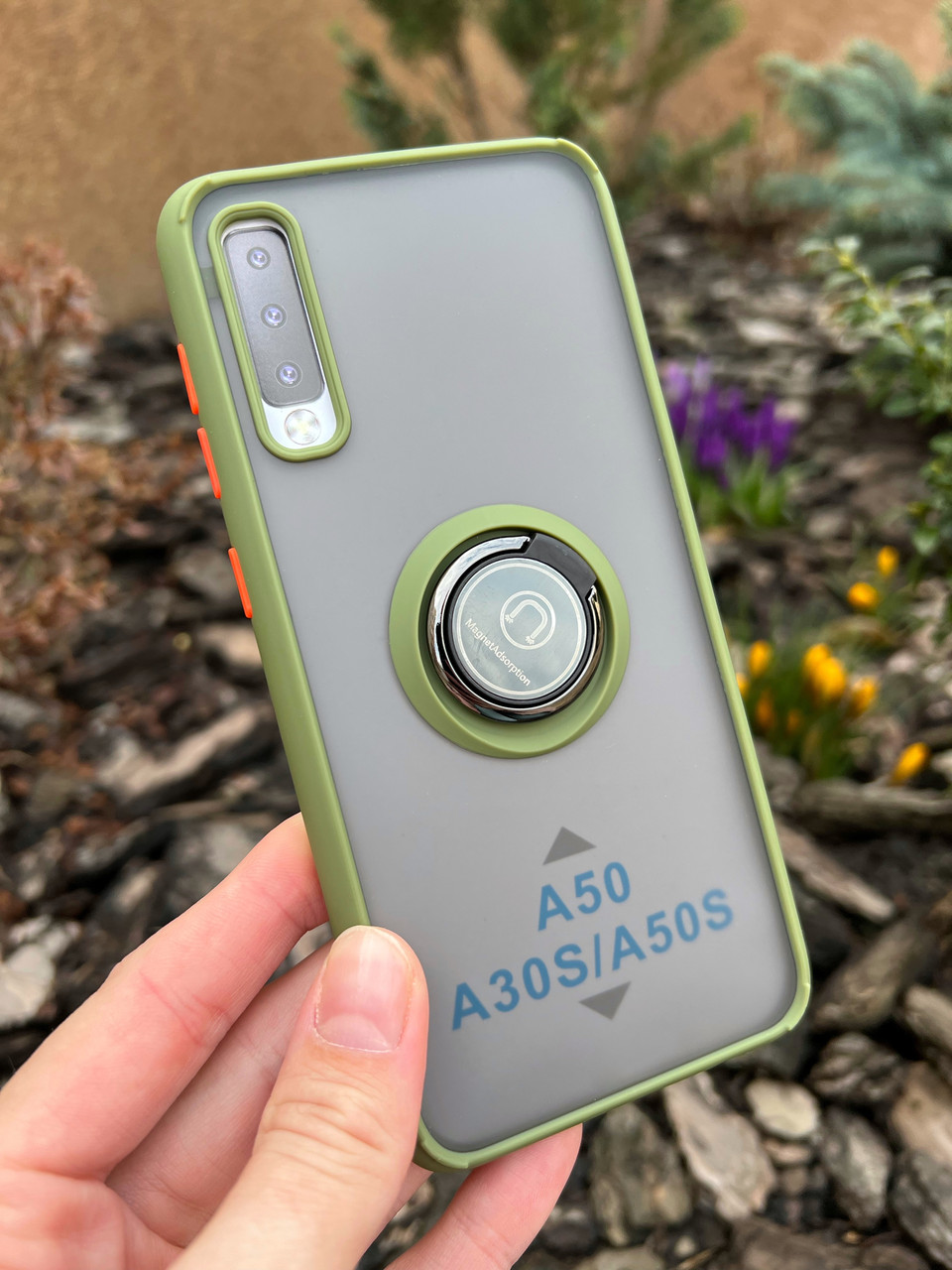 Протиударний чохол GKK LikGus Magnetic Ring з підставкою для Samsung Galaxy A50 / A50s / A30s (2019) Olive