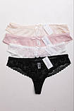 Жіночий кружевний комплект нижньої білизни бюстгальтер і трусики кольору шампань чашка А В, фото 6