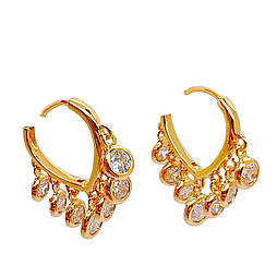 Сережки незвичайні xp. 25 мм. 18 к