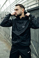 Вітровка чоловіча Куртка Nike Windrunner - захист від дощу та вітру зі стильним дизайном Jacket чорний