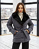 Красива жіноча зимова куртка з еко-хутром, фото 2