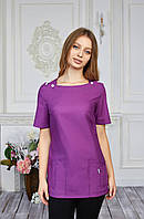 Женская медицинская куртка топ Ванда фиолетовый - Одежда для косметологов