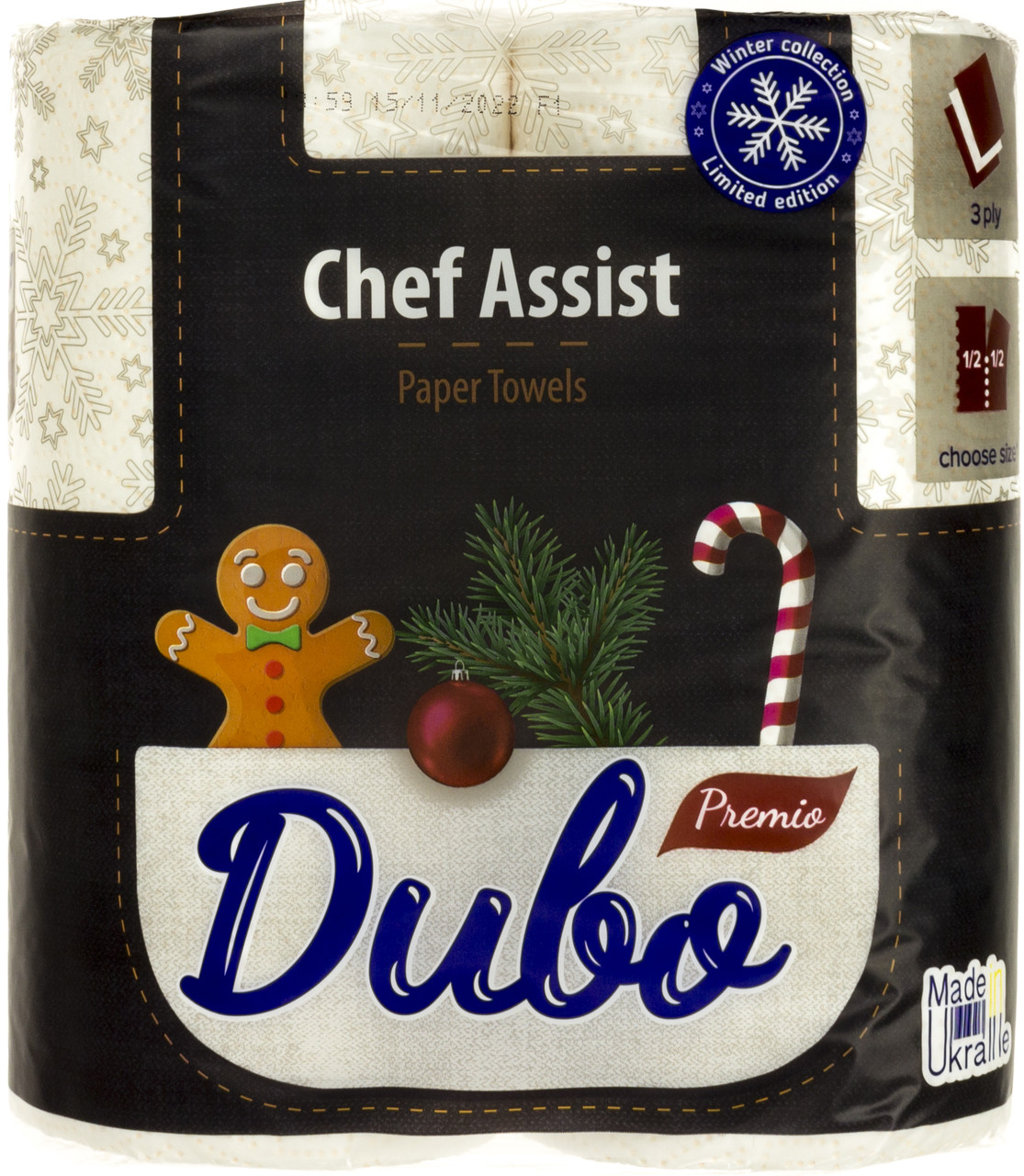 Рушник паперовий "Диво Premio" 3шар. (2шт) біло-помаранч. №7573 (20)