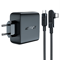 Сетевое зарядное устройство Acefast A37 адаптер 3xUSB-C + USB-A + кабель USB-C to USB-C 100w (Black)