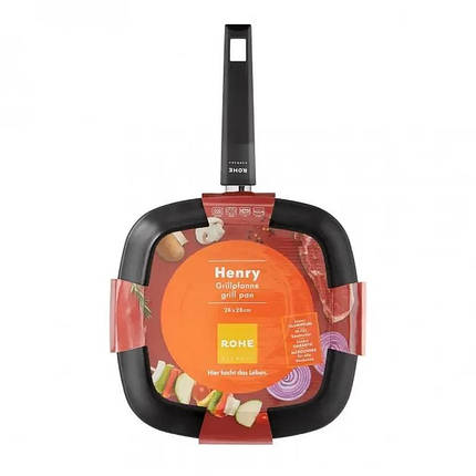Сковорідка гриль 28 см ROHE Henry grill pen Germany (Niz14269), фото 2