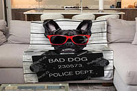 Плед iPuff «Bad Dog» Двухслойный с печатью с обеих сторон, 150х210 см