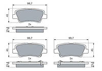 Колодки тормозные задн HYUNDAI ACCENT III, I30, IX20, IX35, VELOSTER; KIA CARENS III, CEE'D, CERATO II,