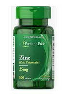 Zinc 25 mg Puritan's Pride, 100 таблеток