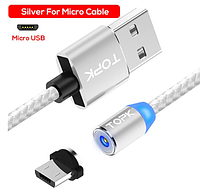 Магнитный кабель для зарядки micro USB \ шнур магнитный micro USB