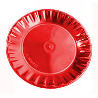 Тарелка одноразовая пластиковая стекловидная Ø 205 мм красная 10 шт/уп.