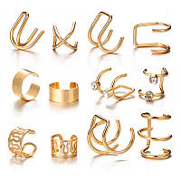 Набір біжутерія сережки-кліпси-кафи з медичної сталі LATS Bohemia 5299901-66949