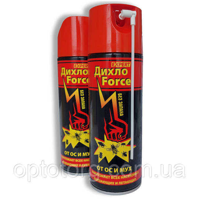 Дихлофос Force від мух, ос та інших літаючих і повзаючих комах, без запаху Туреччина 400мл optotorg.com.ua Дихлофос Force від мух, ос та інших літаючих і повзаючих комах, без запаху Туреччина 400мл