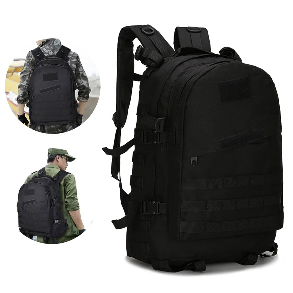 Рюкзак штурмовий тактичний на 40 л M11 (50x40x20 см), Чорний / Військовий чоловічий рюкзак