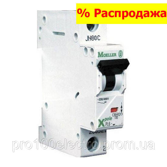Автомат 40А, тип С, 1P, 4.5кА Moeller / Eaton PL4 Автоматический ...