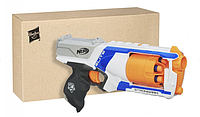 Бластер N-Strike Elite Nerf Strongarm шестизарядный барабан два крепления ремня стрелы Elite (6 шт), Экопак