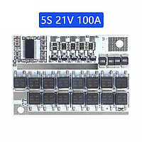 Плата защиты BMS 5S 21V 100A Li io Li Po балансир универсальный Li ion Li Po контроллер зарядки