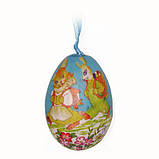 Опт. Яйце 4 х 6 см декоративне підвісне великоднє, кольори в асортименті, фото 3