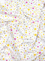 Фланелевая пеленка 110х90см Розовые звездочки #10 (байка)
