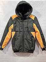 Куртка підліткова демісезонна для хлопчика BMW розмір 8-12 років, жовтого кольору