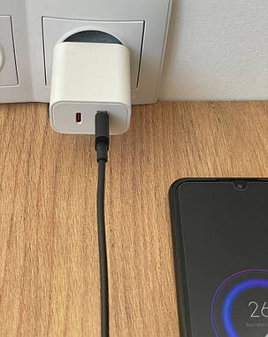 Зарядний пристрій (зарядка) для телефону Mibrand MI-33 GaN Type-C + USB 30 W Білий (MIWC/33UCW), фото 3