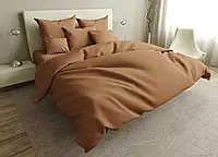 Семейное постельное белье с двумя пододеяльниками (20583) Ранфорс Однотонные хлопковые комплекты постельного