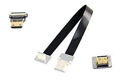Шлейф 15см Mini HDMI - Mini HDMI 90