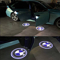 Проекция подсветка дверей в штатные места BMW с логотипом БМВ ВСЕ СЕРИИ